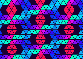 pattern, polygons in rainbow colors, bright pattern for wallpaper, wrapping, banner, flyer in blue, green purple, red colors