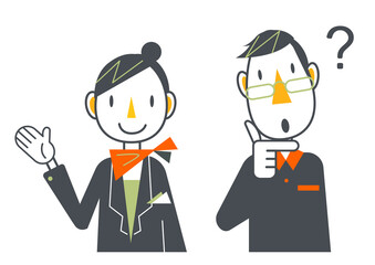 コンシェルジュと男性のセット