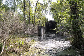 An abandoned tunnel built during the great Patriotic war. Stalin metro in Kiev during the second...