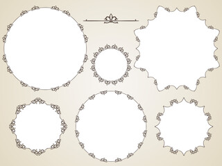 calligraphic round frame