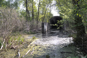 An abandoned tunnel built during the great Patriotic war. Stalin metro in Kiev during the second...