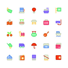 
Travel Colored Vector Icons 7
