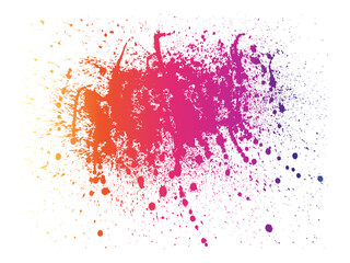 Abstract powder splatted background. Multi-color powder explosion on white background. Colored cloud. Colorful dust explode. Paint Holi.