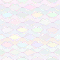 Abstract vector background Wave line mosaic Seamless pattern Pastel color