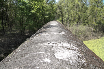 An abandoned tunnel built during the great Patriotic war. Stalin metro in Kiev during the second...