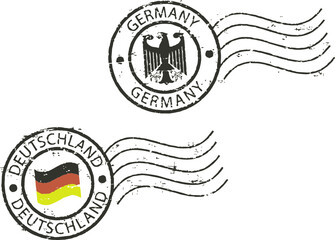 Two postal grunge stamps 'Germany'