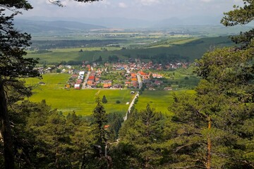 Obec pod Chopkom - Pavcina Lehota view from Demanovska mountain. © Stanislav