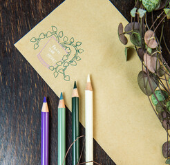 Briefe schreiben - DIY Briefumschl&auml;ge kreativ gestalten - Briefumschlag bemalt, gezeichnet - String of Hearts, Urban Jungle