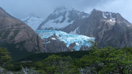 Argentina Patagonia glacier amongst mountain