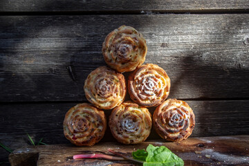 homemade rose muffins for tea