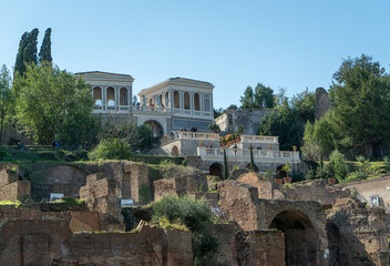 Obraz premium Palladian Hill in Rome. Both the old ancient remains and the newly built.
