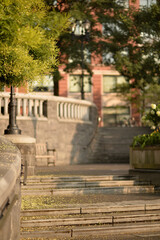 Beautiful view with old city park background