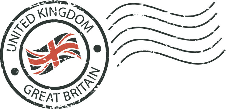 Postal grunge stamp 'United Kingdom'