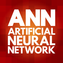 ANN - Artificial Neural Network acronym, technology concept background