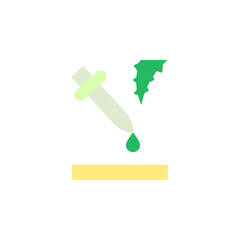 Pipette drop aloe vera icon. Simple color vector elements of healing plant icons for ui and ux, website or mobile application
