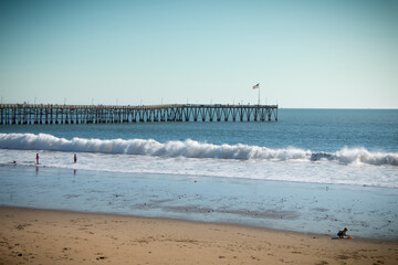 California beach at midleday time