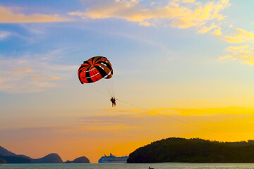 Parachute attraction on Langkawi island, Malaysia