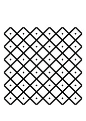 Black rhombus grid with dots