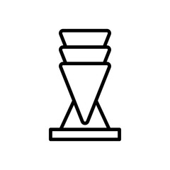 Waffle cone, stand icon. Simple line, outline vector elements of freeze sweet icons for ui and ux, website or mobile application