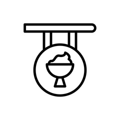 Ice cream, signboard icon. Simple line, outline vector elements of freeze sweet icons for ui and ux, website or mobile application