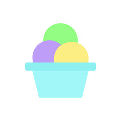 Ice cream, plate icon. Simple color vector elements of freeze sweet icons for ui and ux, website or mobile application