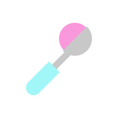 Spoon, ice cream icon. Simple color vector elements of freeze sweet icons for ui and ux, website or mobile application