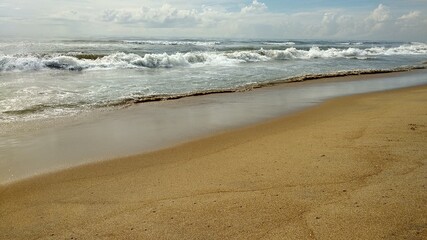 beach atmosphere on a sunny day