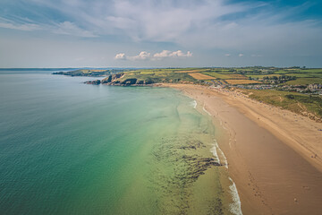 Praa Sands, Cornwall, England, Aerial, Drone