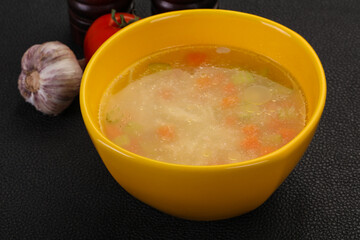 Chicken soup with noodles