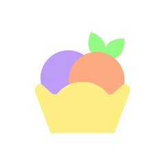 Ice cream, plate icon. Simple color vector elements of freeze sweet icons for ui and ux, website or mobile application