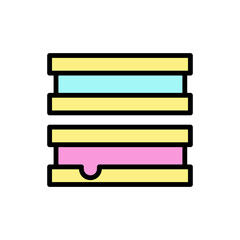 Ice cream, waffle icon. Simple color with outline vector elements of freeze sweet icons for ui and ux, website or mobile application
