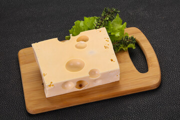 Maasdam cheese brick