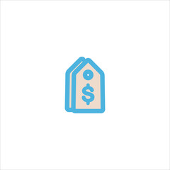 price tag label icon flat vector logo design trendy