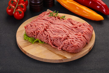 Raw turkey minced meat
