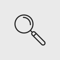 Search icon. Magnify glass icon isolated on white background. Vector illustration