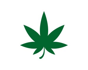 simple cannabis leaf