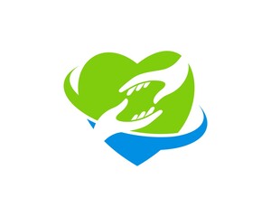 Love and swoosh with hand care inside