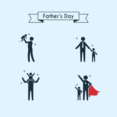 Icon vector set for father's day