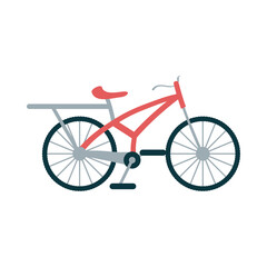 Isolated red bike vector design