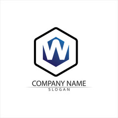 W Letter Logo Template