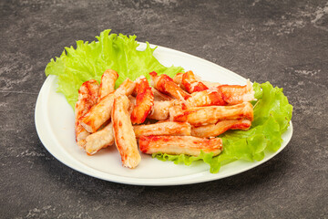 Natural luxury crab meat fillet