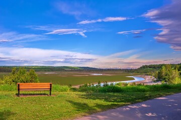 Vibrant Clouds Over A Park Lookout