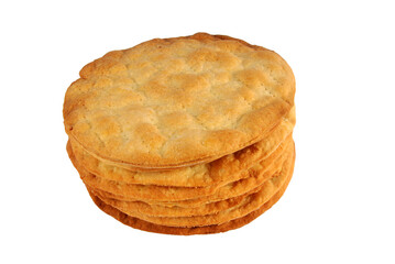 puff pastry cakes on a white background