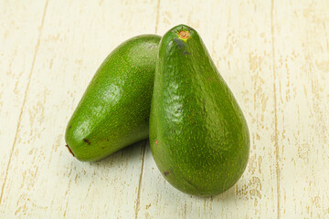 Two ripe exotic avocado vegetable