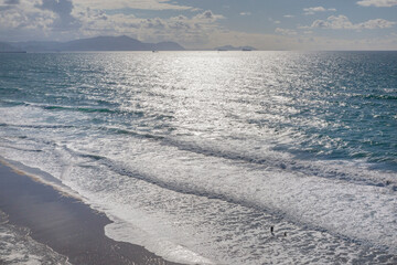 Beach landscape in a sunny day