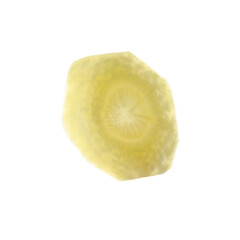Piece of raw carrot isolated on white