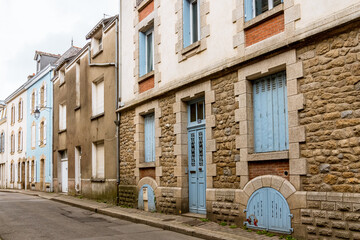 Fototapeta na wymiar Architecture of Auray, commune of France, in the Morbihan department, in the Brittany region.