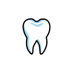 tooth doodle icon, vector illustration