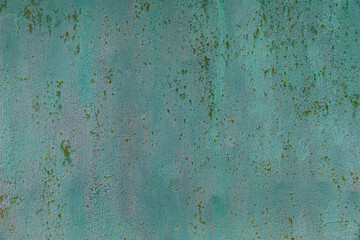 Green aged peeling flaking cracked background.