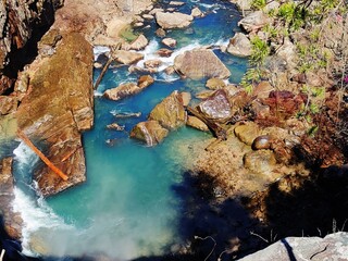 waterfall in the mountains
